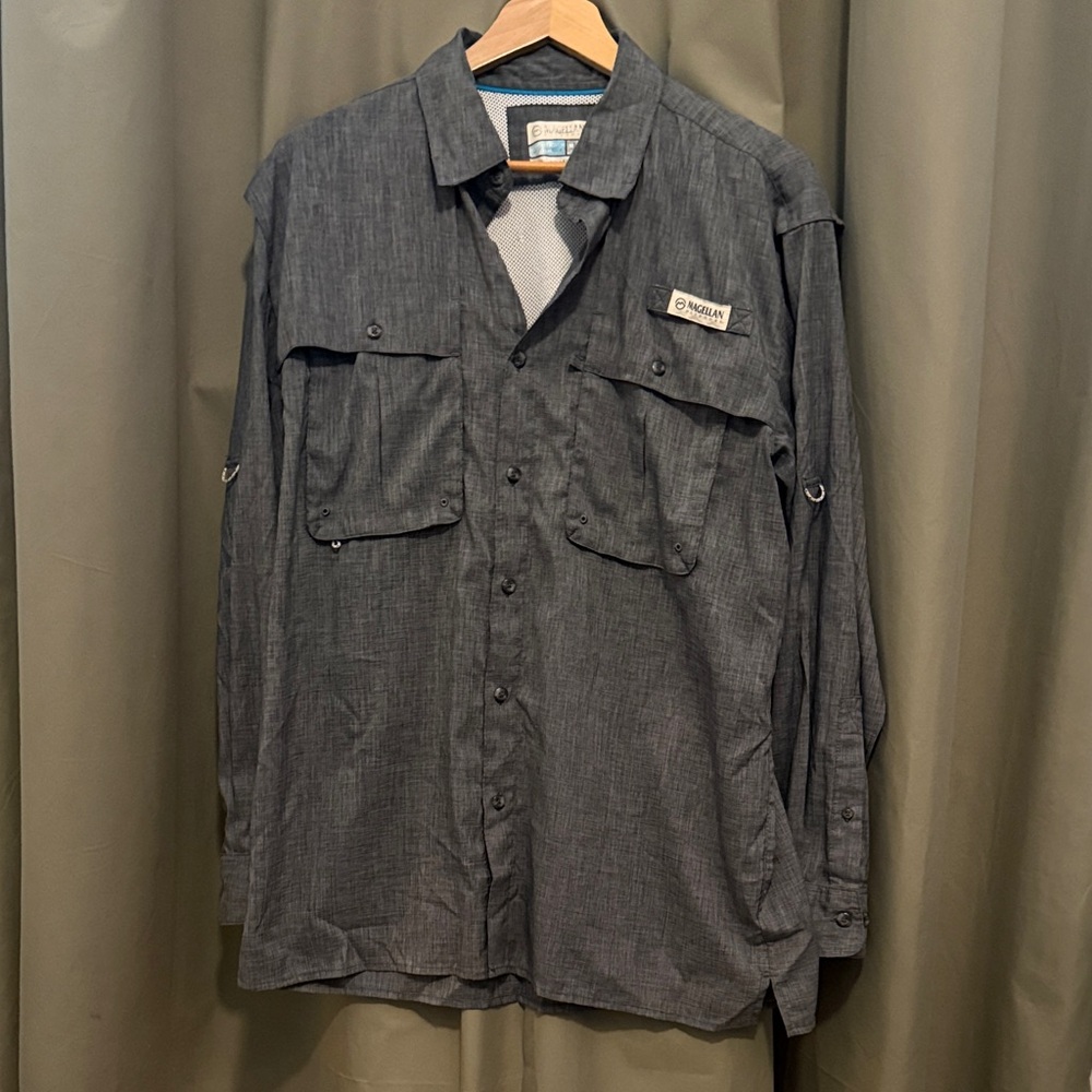 Magellan Charcoal Button-Up Shirt